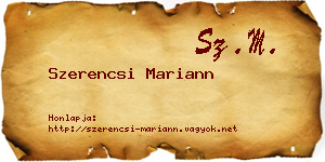 Szerencsi Mariann névjegykártya